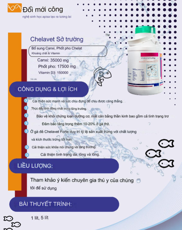 Nhập khẩu phân phối khoáng chất Chelavet Forte từ Ấn Độ