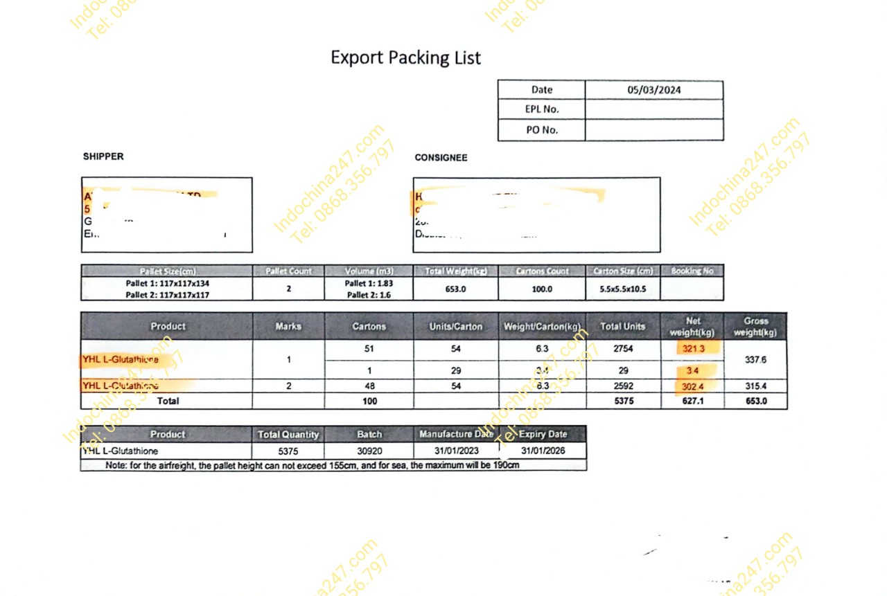 Vận chuyển đường hàng không thực phẩm chức năng từ Úc